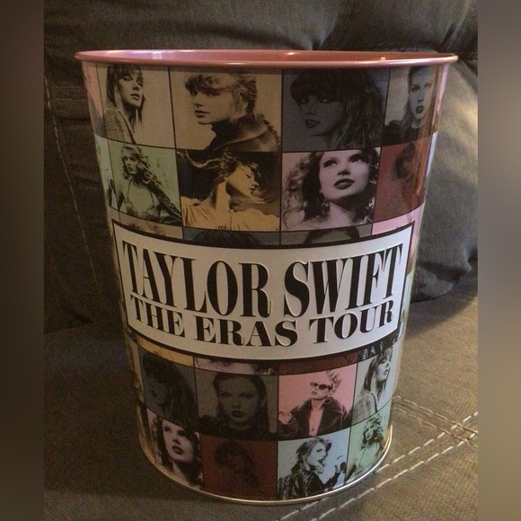 Taylor Swift Pink Tin Popcorn Bucket Brand New AMC Exclusive Eras Tour Merch - Picture 1 of 1
